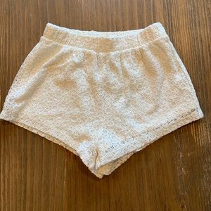 White Crochet Shorts